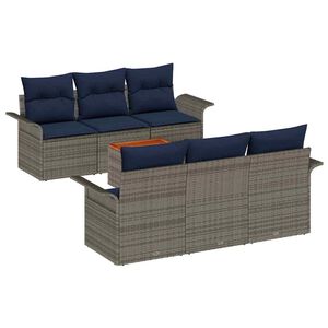 vidaXL Conjunto de sof&aacute;s de jard&iacute;n 7 uds. 6-N&uacute;mero de plazas