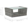 vidaXL Set de muebles de jardín 8 pzas y cojines ratán sintético gris