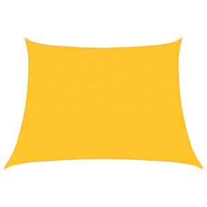 vidaXL Toldo de vela trapecio HDPE amarillo 160 g/m&sup2; 4/5x3 m