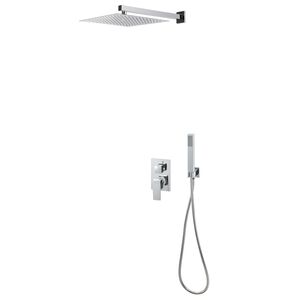 vidaXL Sistema de ducha acero inoxidable 201 plateado