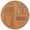 vidaXL Superficie de mesa redonda madera maciza de teca 2,5 cm 90 cm