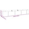 vidaXL Arriate de acero galvanizado plateado 320x80x44 cm