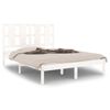 vidaXL Estructura de cama doble peque&ntilde;a madera maciza blanca 120x190cm