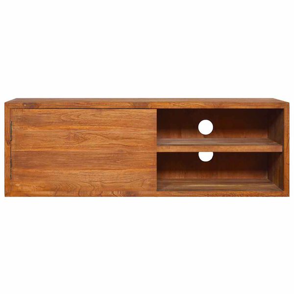 vidaXL Mueble de TV de pared madera maciza de teca 90x30x30 cm