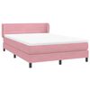 vidaXL Cama box spring con colch&oacute;n terciopelo rosa 160x210 cm
