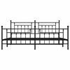 vidaXL Estructura cama sin colchón con estribo metal negro 193x203 cm