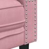 vidaXL Set de sof&aacute;s Chesterfield con cojines 3 piezas terciopelo rosa