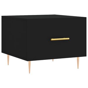 vidaXL Mesa de centro madera contrachapada negro 50x50x40 cm