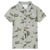 Camisa de ni&ntilde;os caqui claro melange 116