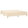 vidaXL Cama box spring con colchón tela color crema 180x200 cm