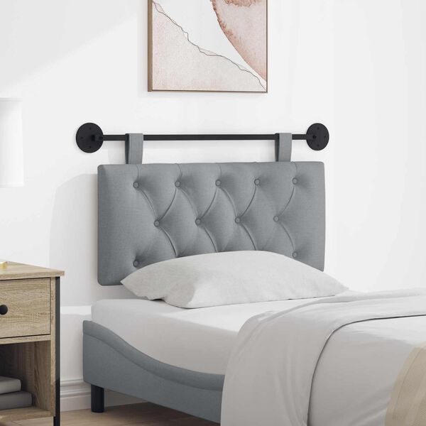 vidaXL Cabecera Colgante Gris Claro 100 x 55 x 7 cm tela