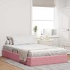 vidaXL Cama con almacenamiento Rosa 120 x 200 cm Terciopelo