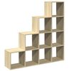 vidaXL Librer&iacute;a divisora 4 niveles madera Sonoma 131,5x29x131,5 cm