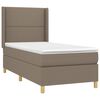vidaXL Cama box spring colchón y luces LED gris taupe 80x200 cm