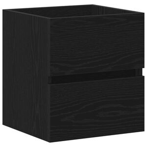 vidaXL Mueble para lavabo de ba&ntilde;o, roble negro, 41x38,5x45 cm, madera de ingenier&iacute;a