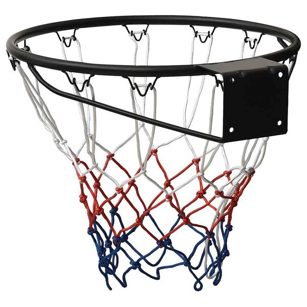 vidaXL Aro de baloncesto acero negro 45 cm