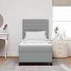 vidaXL Cama tipo Box Spring con colch&oacute;n Gris claro 80 x 200 cm tela