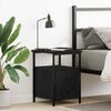 vidaXL Mesilla de noche roble negro 34x35,5x50 cm madera de ingenier&iacute;a
