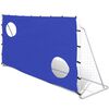 vidaXL Porter&iacute;a de f&uacute;tbol con pared de punter&iacute;a acero 240x92x150 cm