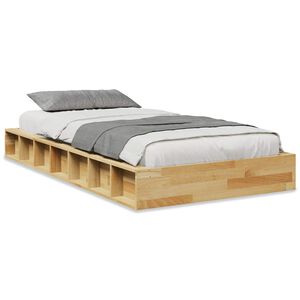 vidaXL Estructura de cama sin colch&oacute;n 80x200 cm madera maciza roble