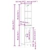 vidaXL Aparador alto madera contrachapada gris Sonoma 34,5x34x180 cm