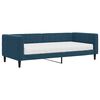 vidaXL Sof&aacute; cama con colch&oacute;n terciopelo azul 90x200 cm