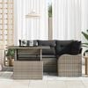 vidaXL Conjunto de sof&aacute; de jard&iacute;n 5 pcs Gris Rattan de Poli&eacute;ster