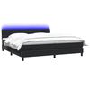 vidaXL Cama box spring con colch&oacute;n y LED terciopelo negro 180x210 cm