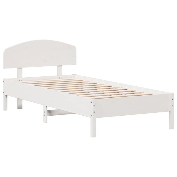 vidaXL Estructura de cama sin colch&oacute;n madera de pino blanca 90x200 cm