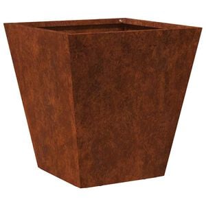 vidaXL Jardinera hexagonal de acero oxidado 30x30x30 cm