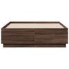 vidaXL Estructura de cama madera de ingenier&iacute;a marr&oacute;n roble 120x190 cm