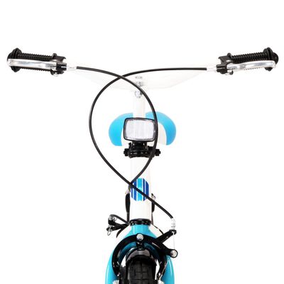 vidaXL Bicicleta para niños 18 pulgadas azul y blanco