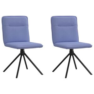 vidaXL Sillas de comedor 2 uds tela azul jeans