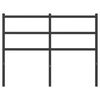 vidaXL Cabecero de metal negro 120 cm