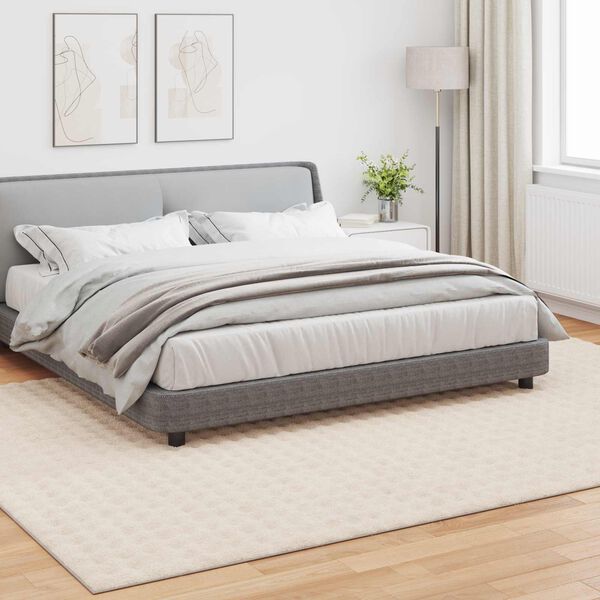 vidaXL Alfombras de &aacute;rea HUARTE Beige 280 x 200 cm Poli&eacute;ster