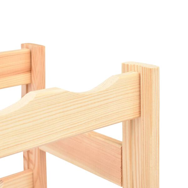 vidaXL Botellero para 16 botellas de madera de pino