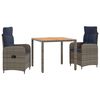 vidaXL Juego de comedor para exteriores 3 uds.