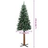 vidaXL Árbol de Navidad Delgado con 300 LED con soporte Verde y 210 cm