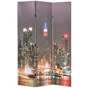vidaXL Biombo divisor plegable 120x170 cm Nueva York de noche