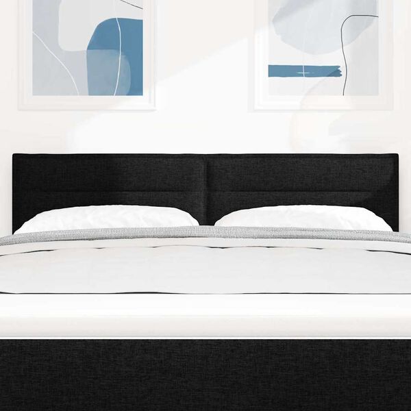 vidaXL Cabecero LED con tira de luces LED Negro 160 cm Poli&eacute;ster