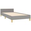 vidaXL Estructura de cama sin colchón tela gris claro 90x190 cm