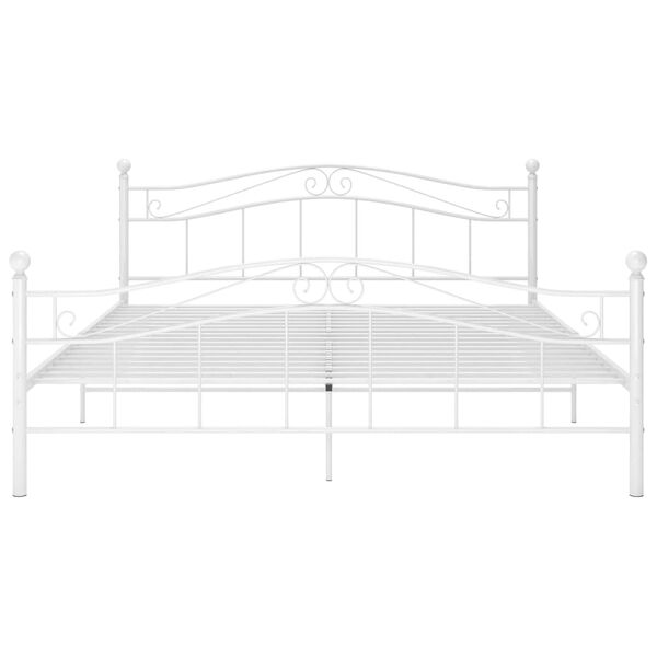 vidaXL Estructura de cama de metal blanco 180x200 cm