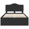 vidaXL Estructura de cama Negro 135 x 190 cm Madera de pino macizo