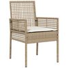 vidaXL Silla de Jardín 2 pcs Beige 53 x 60 x 85cm ratán sintético