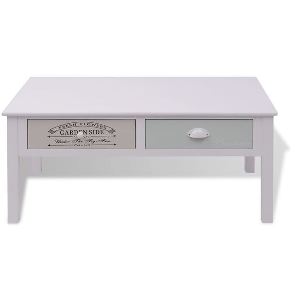 vidaXL Mesa de centro de estilo francés de madera