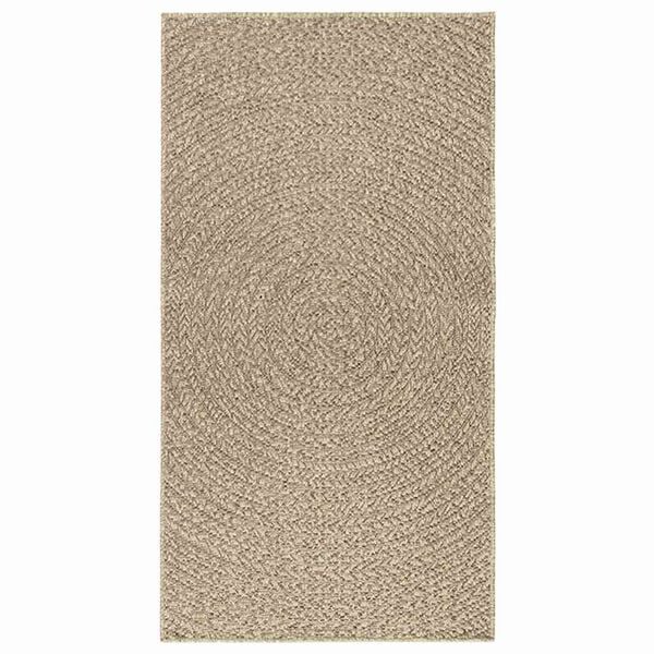 vidaXL Alfombra ZIZUR apariencia yute interior exterior beige 80x150cm
