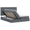 vidaXL Cama con almacenamiento Gris oscuro 180 x 200 cm Terciopelo