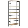 vidaXL Estante de libros 4 niveles 60 x 29,5 x 149 cm Roble artisan