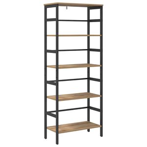 vidaXL Estante de libros 4 niveles 60 x 29,5 x 149 cm Roble artisan