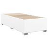 vidaXL Cama box spring con colchón cuero sintético blanco 100x200 cm